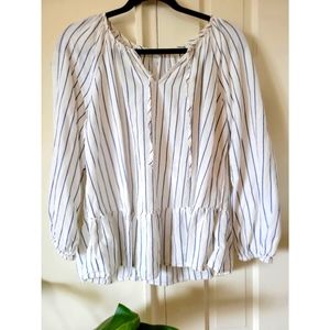 Striped Peplum Top